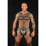 Mr-S-Leather Neo Bold Color Bulldog Harness Grey S/M