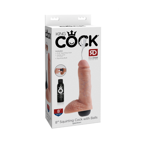 Дилдо King Cock Squirting Cock With Balls 8 Light Pipedream