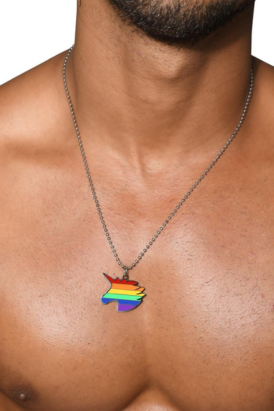Andrew Christian Pride Unicorn Necklace