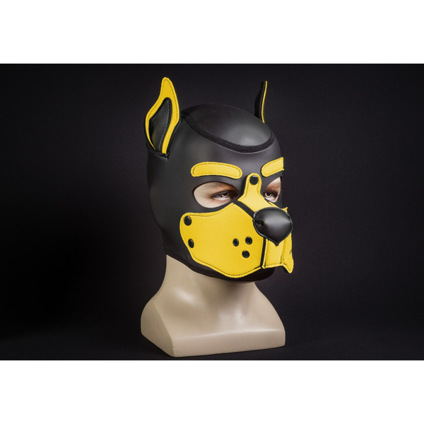 Mr-S-Leather Neoprene K9 Hood Yellow XL