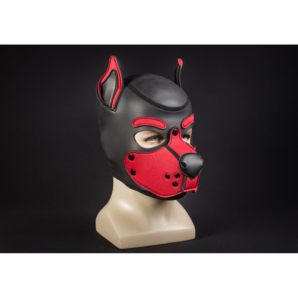 Neoprene K9 Hood Red M Mr-S-Leather