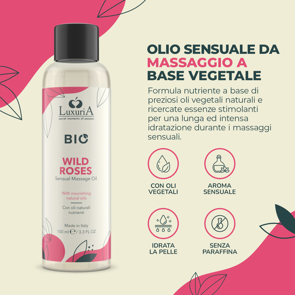 Olejek Do Masażu Luxuria Bio Oil Wild Roses 100 Ml IntimateLine