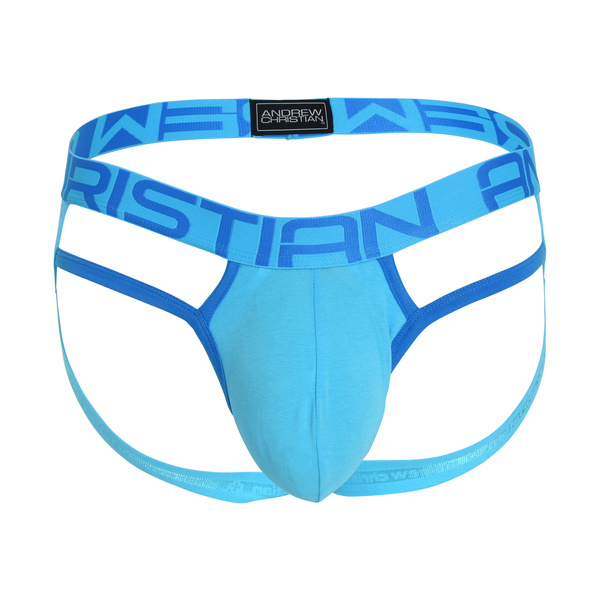 Show-It Strap Jock Aqua Xl Andrew Christian