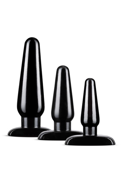 ZESTAW KORKÓW BLUSH ANAL ADVENTURES BASIC PLUG KIT BLACK