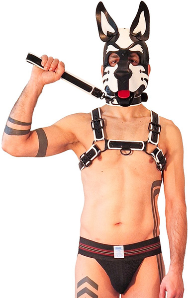 Короткий повідок Vegan Short Leash Black-White Brutus