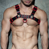 Пояс Fetish Leather Collor Harness Red L/XL Addicted