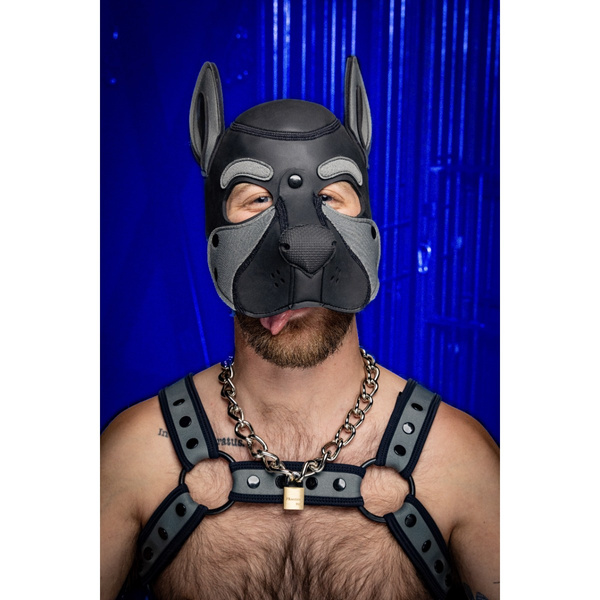 Mr-S-Leather Neoprene Frisky Pup Hood Grey L