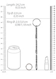 Urethral Sounding Metal Ribbed Dilator with Ring
