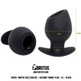 Chalice Silicone Tunnel Plug Black XL Brutus