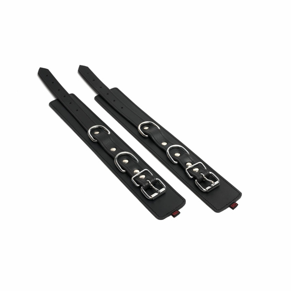 665 Leather Lined Ankle Restraints Black