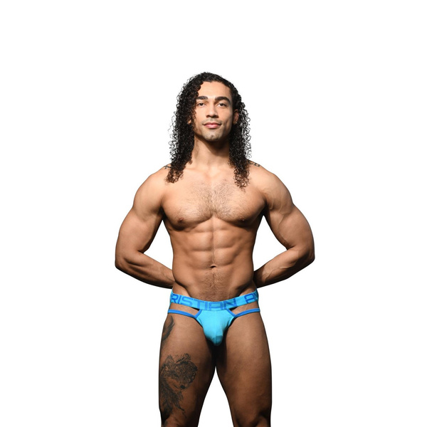 Show-It Strap Jock Aqua Xl Andrew Christian