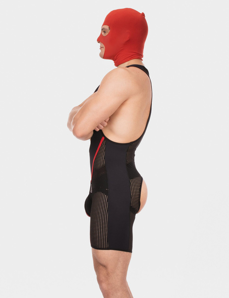 Czerwona kominiarka Face Mask Tase Red Barcode