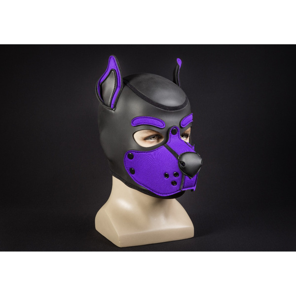 Mr-S-Leather Neoprene K9 Hood Purple M