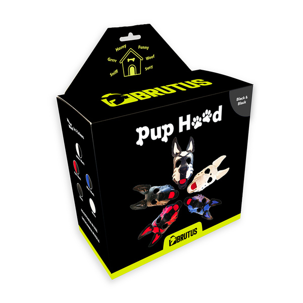 Vegan Pup Hood Black-Black Brutus