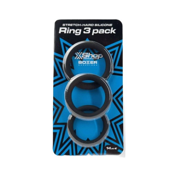 Boxer Barcelona Stretch-Hard - Silicone Ring 3 pack