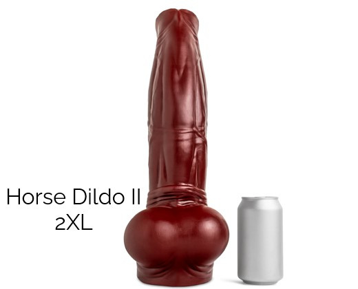 Dildo Horse II Blood Red Soft Vac 2XL Mr Hankeys 