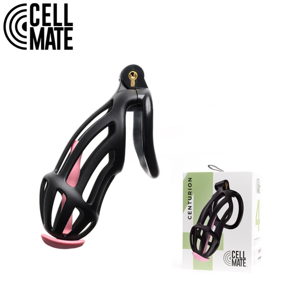 Pas cnoty Centurion Chastity Cage Black Size 4 CELLMATE