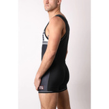 Cellblock Challenger Zipper Singlet Black / White XL