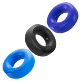 Hünkyjunk Huj Cockring 3-Pack Black Tar + Ice +Stone