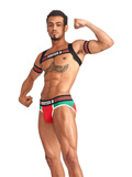 Mister B Urban Club harness X-back Striped Red