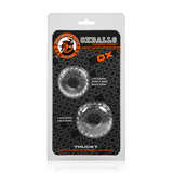 Pierścienie erekcyjne Truckt Cockring 2 pcs Clear Oxballs 