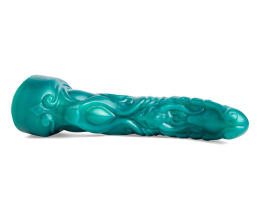 Mr Hankey's Fancy Dildo Oni Soft Metallic Green Vac L/XL