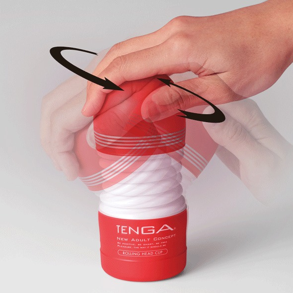 Masturbator Rolling Head Cup Medium Tenga