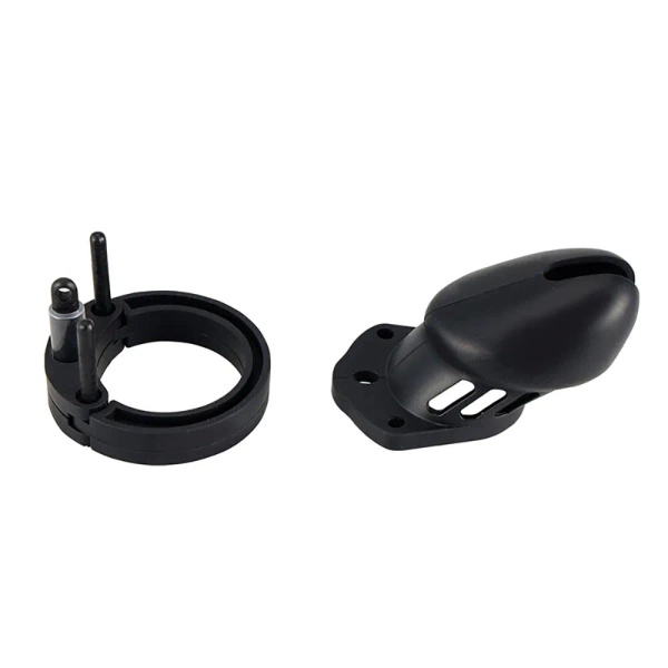 Zestaw Pasów Cnoty Denial Silicone Chastity Cage Set Black Brutus