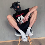 Krótsze skarpety z psią łapą Sk8erboy Puppy Short Crew Socks White 39-42