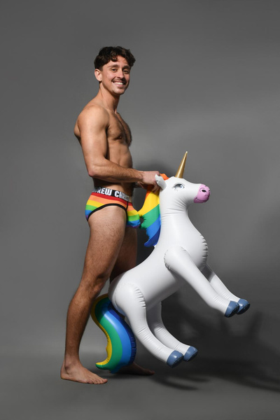 Andrew Christian Pride Stripe Brief Multi S