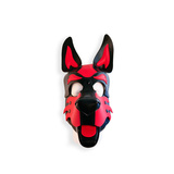 Vegan Pup Hood Black-Red Brutus