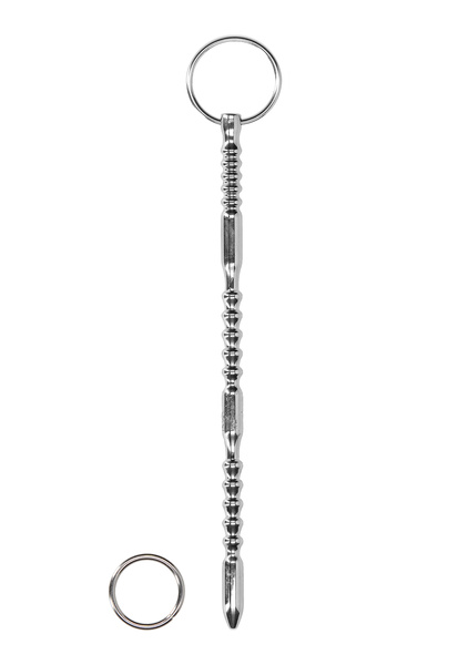 Metalowa sonda ze zmienną strukturą powierzchni Urethral Sounding Metal Ribbed Dilator with Ring
