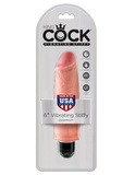 6" Vibrating Stiffy Flesh Realistyczny Wibrator Cielisty 15Cm King Cock 6" Vibrating Stiffy Flesh realistyczny wibrator cielisty 15cm