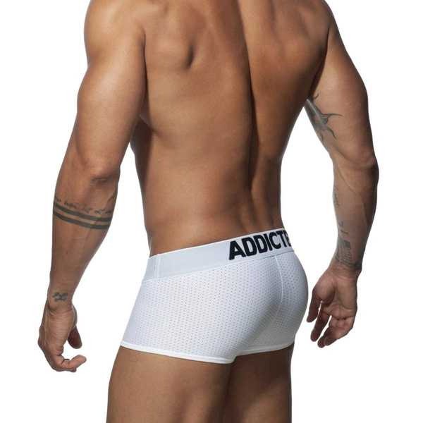 Bokserki męskie Push Up Mesh Trunk White XL Addicted
