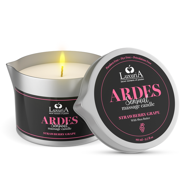 Luxuria Ardes Massage Candle Strawberry Grapes 80Ml IntimateLine