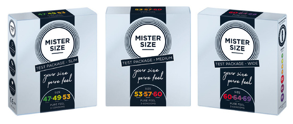 Mister.Size Testbox 47-49-53 3 Condoms zestaw 3 prezerwatyw o różnej średnicy
