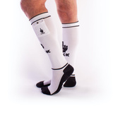 Фетишеві гетри футбольні з кишенями по боках Brutus FXXX Party Socks White/Black