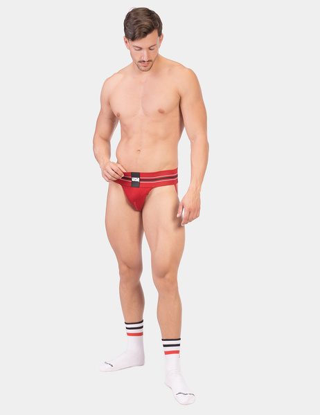 Red jockstrap with thick waistband Barcode Jock Boris Red M