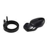 Denial Silicone Chastity Cage Set Black Brutus