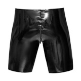 Lateksowe spodenki męskie Men's Latex Pants Zip black M LateX