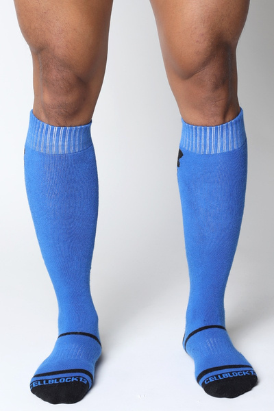 CellBlock13 Kennel Club Bones Knee High Sock Blue 42-47
