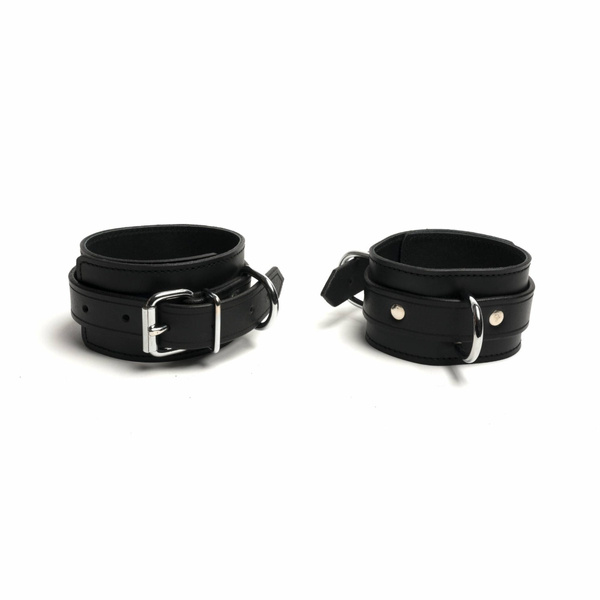 665 Leather Lined Ankle Restraints Black