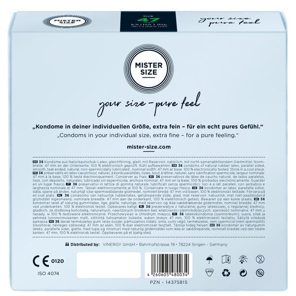 47 Мм Презервативи 36 Штук Mister.Size