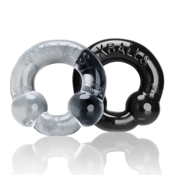 Набір кілець Ultraballs Cockring 2pcs Black + Clear Oxballs