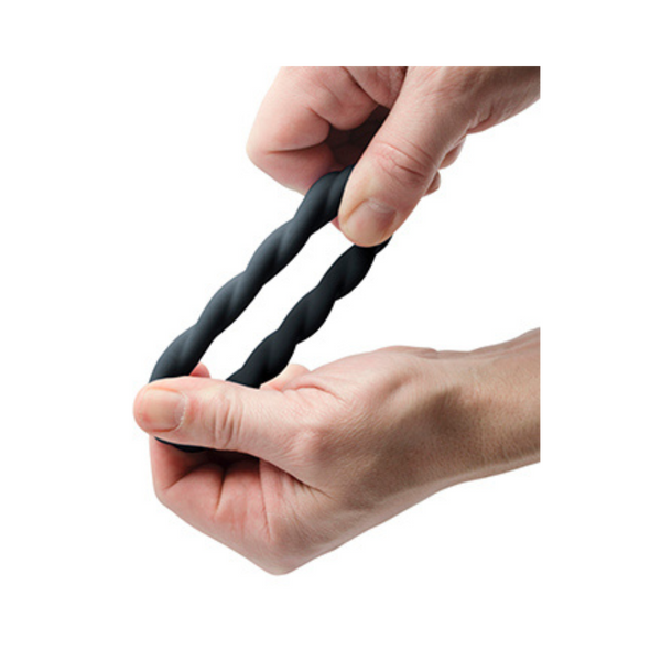 Pierścień erekcyjny Rocks-Off Twisted Black