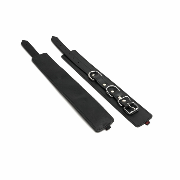 665 Leather Lined Ankle Restraints Black