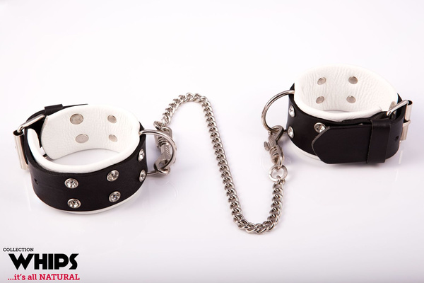 Kajdanki Damskie Na Nogi Białe Whips