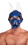 Mister B Leather Circuit Shaggy Dog Hood Blue White