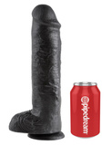 King Cock 11" Cock w/balls black