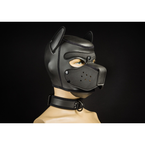 Mr-S-Leather Neo Puppy Collar All Black L-XXL